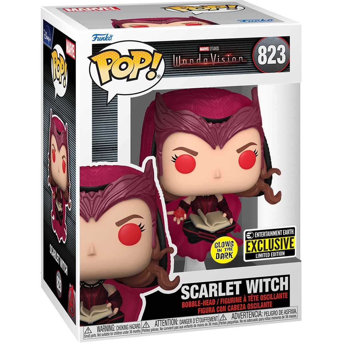 Funko POP! Marvel WandaVision Scarlet Witch #823 Entertainment Earth Exclusive Glow in the Dark